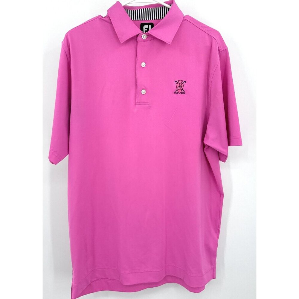 FootJoy FJ Golf Polo Shirt Mens M Pink Embroidered‎
